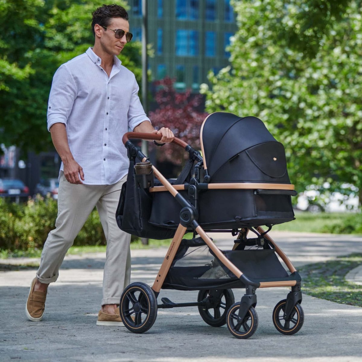 KINDERKRAFT ESME PRO KOLICA ZA BEBE 3U1 PURE BLACK - Слика 3