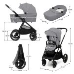 KINDERKRAFT KOLICA ZA BEBE 2U1 NEA 2 PLATINUM GREY - Слика 2