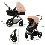 KINDERKRAFT KOLICA ZA BEBE SET 3U1 MOOV 2 BEŽ - Слика 9