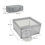 KINDERKRAFT OGRADICA ZA BEBE ZIKI GREY - Слика 2