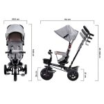KINDERKRAFT TRICIKL AVEO 2U1 LIGHT GREY - Слика 10
