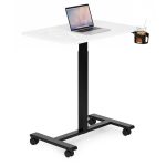Mobilni podesivi sto 70x48 cm Laptop sto sa podesavanjem visine 71.5–112 cm White ModernHome