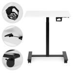 Mobilni podesivi sto 70x48 cm Laptop sto sa podesavanjem visine 71.5–112 cm White ModernHome - Слика 9