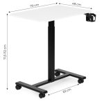 Mobilni podesivi sto 70x48 cm Laptop sto sa podesavanjem visine 71.5–112 cm White ModernHome - Слика 10