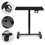 Mobilni podesivi sto 70x48 cm Laptop sto sa podesavanjem visine 71.5–112 cm Black ModernHome - Слика 9