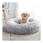 Plisani krevet za kucne ljubimce 100cm svetlo siva