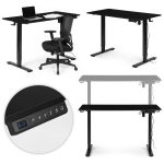 Podesivi Electric sto 120x60 cm podesavanje visine 72–117 cm Black ModernHome - Слика 2