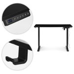 Podesivi Electric sto 120x60 cm podesavanje visine 72–117 cm Black ModernHome - Слика 10