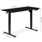 Podesivi Electric sto 120x60 cm podesavanje visine 72–117 cm Black ModernHome - Слика 12