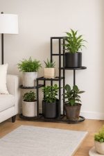 Polica za cveće 5 nivoa crna ModernHome - Слика 2