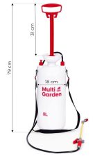 Prskalica sa pritiskom 8L baštenska ručna 2.2-2.5 bar dugačak nastavak, pumpa sa klipom MultiGarden - Слика 8