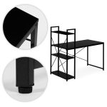 Radni sto 120x60 cm sa policama Black ModernHome - Слика 7