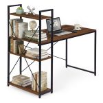 Radni sto 120x60 cm sa policama Dark ModernHome