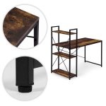 Radni sto 120x60 cm sa policama Loft Style ModernHome - Слика 7