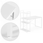 Radni sto 120x60 cm sa policama White ModernHome - Слика 7