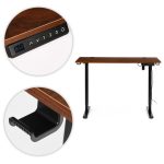 Samostojeci Electric sto 120x60 cm podesavanje visine 72–117 cm Dark Oak ModernHome - Слика 9