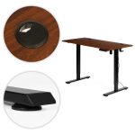 Samostojeci Electric sto 120x60 cm podesavanje visine 72–117 cm Dark Oak ModernHome - Слика 10