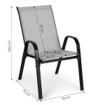 Set od 2 baštenske stolice light gray MultiGarden - Слика 9