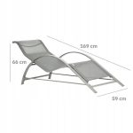 Set od 2 ležaljke za baštu sa stolom Gray - Слика 6