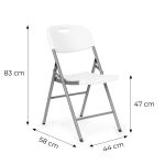 Set od 2 sklopivih stolica white - Слика 7