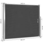 SKLOPIVI PARAVAN ZA DVORIŠTE 3,5X2M ANTRACIT - Слика 9