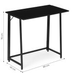 Sklopivi sto za kompijuter 80x45 cm laptop Table black ModernHome - Слика 10
