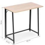 Sklopivi sto za kompijuter 80x45 cm Laptop Table Natur ModernHome - Слика 9