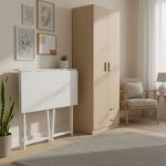 Sklopivi sto za kompijuter 80x45 cm Laptop Table White ModernHome - Слика 3