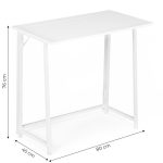 Sklopivi sto za kompijuter 80x45 cm Laptop Table White ModernHome - Слика 11