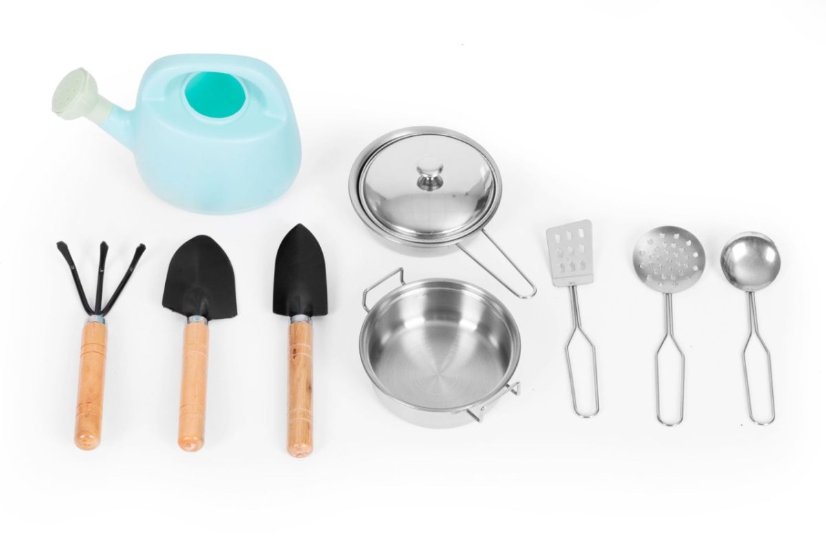 Spoljna drvena kuhinja sa dodacima za igru u pesku i blatu 04 - ECOTOYS - Слика 6