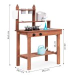 Spoljna drvena kuhinja sa dodacima za igru u pesku i blatu 05 - ECOTOYS - Слика 9