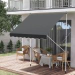 Tenda za terasu i balkon sa podešavanjem visine 2X1.2M Grey Multigarden