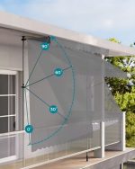 Tenda za terasu i balkon sa podešavanjem visine 2X1.2M Grey Multigarden - Слика 5