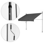 Tenda za terasu i balkon sa podešavanjem visine 3x1.2m Gray Multigarden - Слика 3