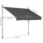 Tenda za terasu i balkon sa podešavanjem visine 3x1.2m Gray Multigarden - Слика 4