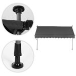 Tenda za terasu i balkon sa podešavanjem visine 3x1.2m Gray Multigarden - Слика 5