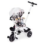 Tricikl za decu sa rotirajućim sedištem, gurajućim rukohvatom i tendom white, ECOTOYS - Слика 6