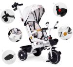 Tricikl za decu sa rotirajućim sedištem, gurajućim rukohvatom i tendom white, ECOTOYS - Слика 8