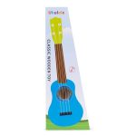 Ukulele drvena gitara za decu sa 4 najlonske žice i trzalicom plava – ECOTOYS - Слика 9