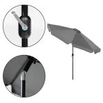 Veliki 3m suncobran sa nagibom Dark grey - Слика 9