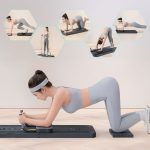 Višenamenska pilates reformer daska, sklopiva, sa LCD ekranom i ekspanzerima, ModernHome - Слика 3