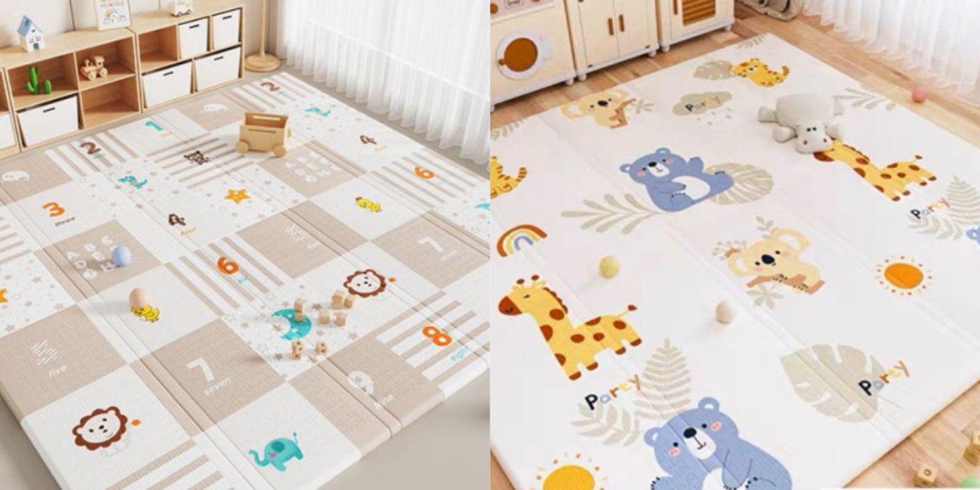 12 Sklopiva dvostrana podloga Brojevi + Životinje 150x180x1 cm - Слика 1