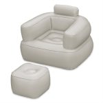 Bestway Comfi Cube fotelja na naduvavanje sa tabureom 107×99×80 cm dve boje - Слика 3