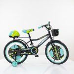 724-20” Deciji bicikl sa pomocnim tockovima ”Crosser” crno-zelena