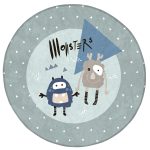 3D prostirka "Funny monsters" (prečnik 75 cm)