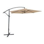 Viseći aluminijumski suncobran 300 cm sivo-braon - Слика 2