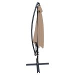Viseći aluminijumski suncobran 300 cm sivo-braon - Слика 3