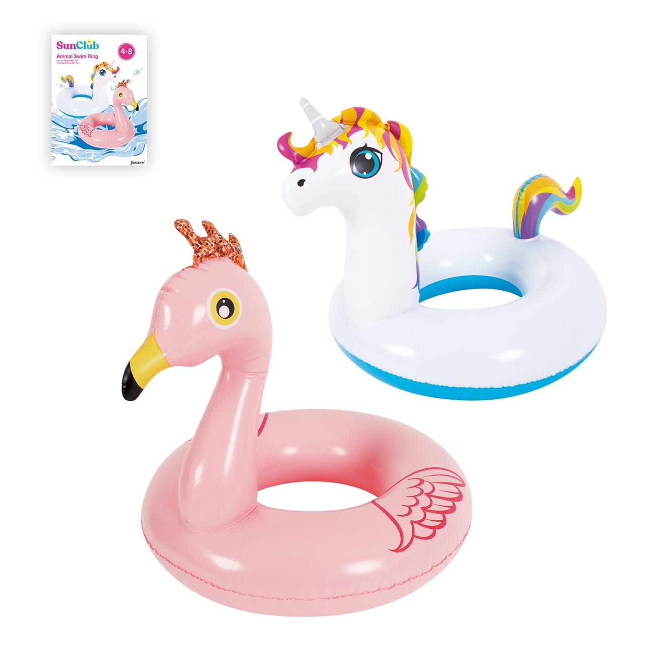 26-200300-1 Šlauf u obliku Flaminga i Unicorna, 55 cm - Слика 1