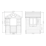 Dečija drvena kućica za igru na otvorenom KINDER HOME - za dvorište i baštu, 115×102×129 cm - Слика 16