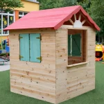 Dečija drvena kućica za igru na otvorenom KINDER HOME - za dvorište i baštu, 115×102×129 cm - Слика 5